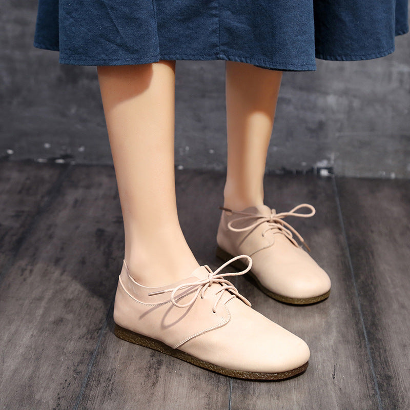 Women's Spring Art Retro Mori Genuine Cotton Casual Shoes
