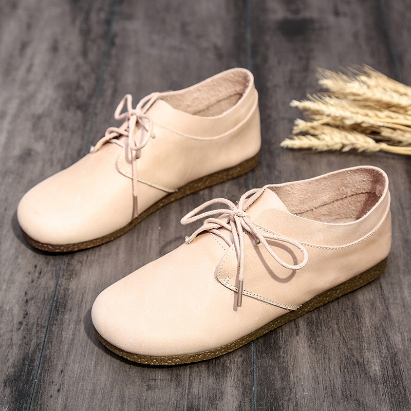 Women's Spring Art Retro Mori Genuine Cotton Casual Shoes