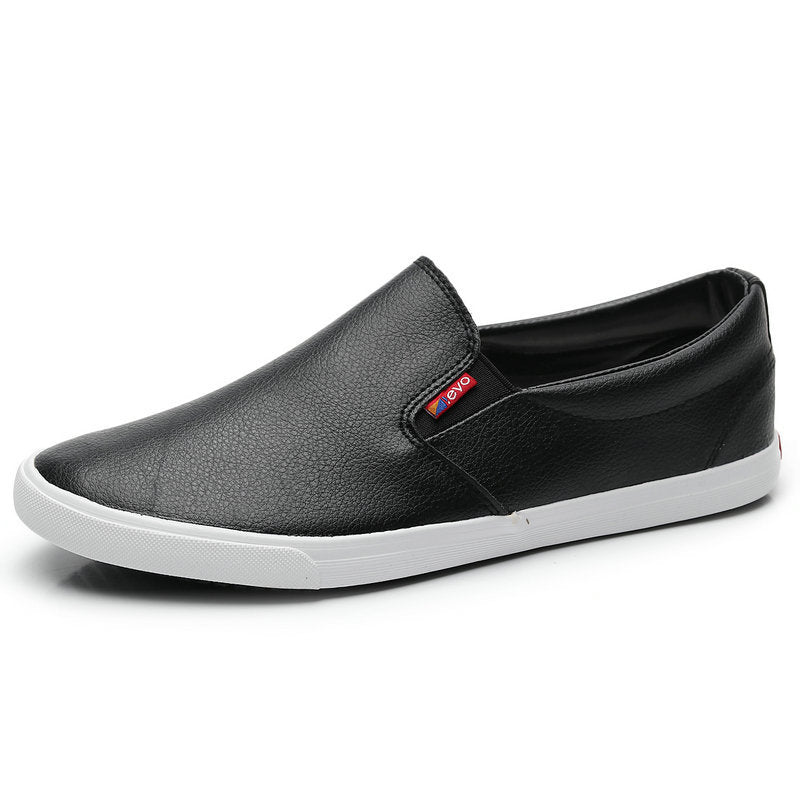 Men's Spring Surface Waterproof Solid White Thin Bottom Casual Shoes