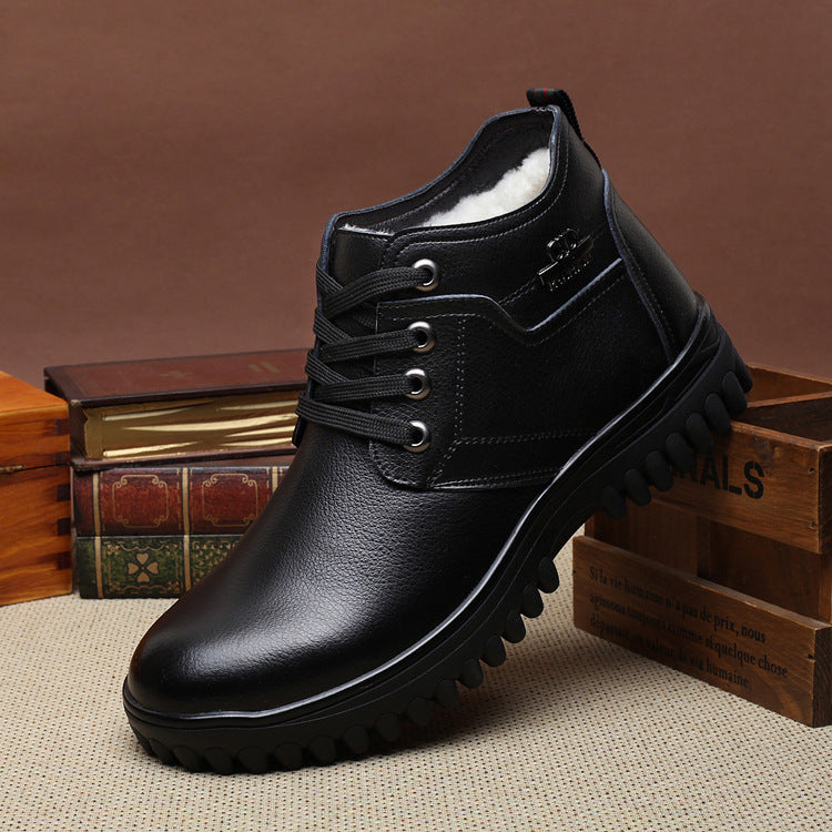 Men's Winter Wool Cotton With Veet Warm Men's Shoes
