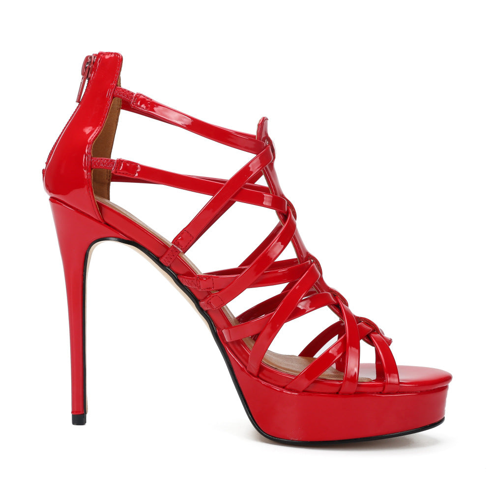 Women's & Men's Black Silk Beauty Plus Size Fake Sandals