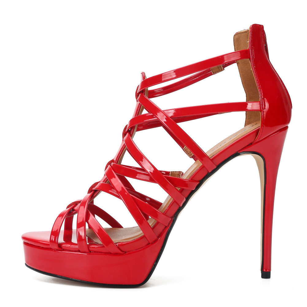 Women's & Men's Black Silk Beauty Plus Size Fake Sandals