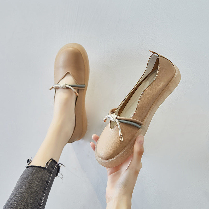 Women's Bottom Low-cut Mori Literary Style Retro Casual Shoes