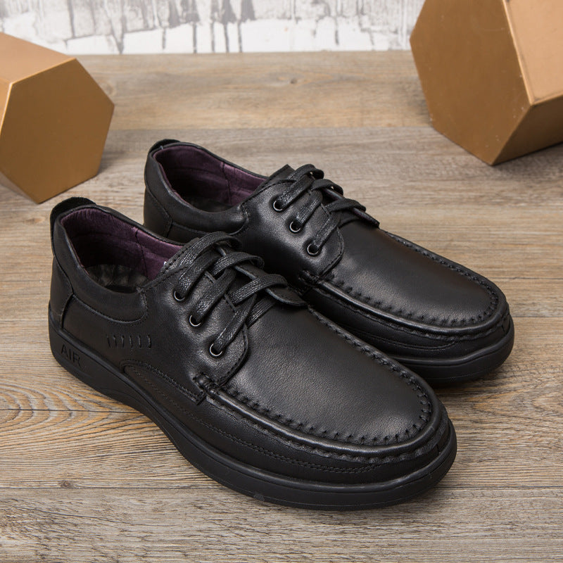Men's Genuine Lace Up Thick Comfortable Plus Casual Shoes