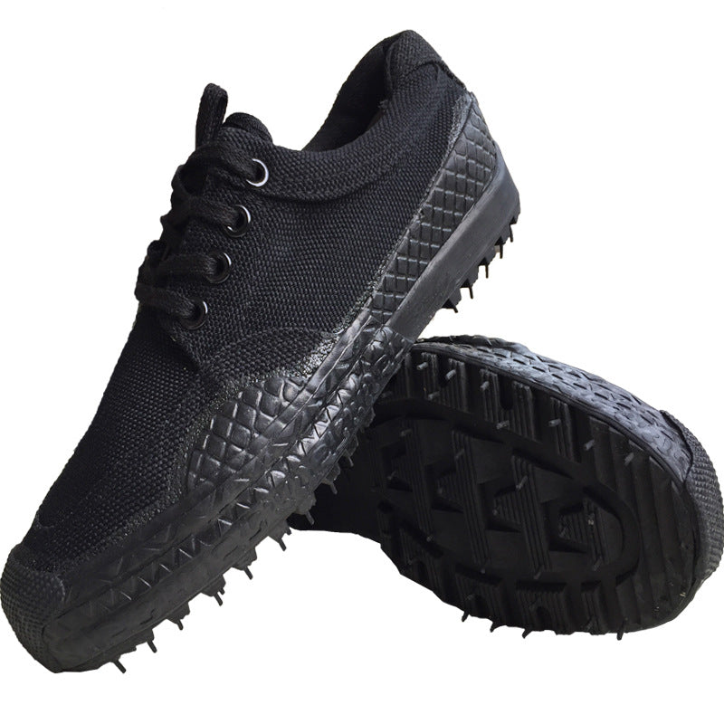Training Black Rubber Military Sub Construction Casual Shoes
