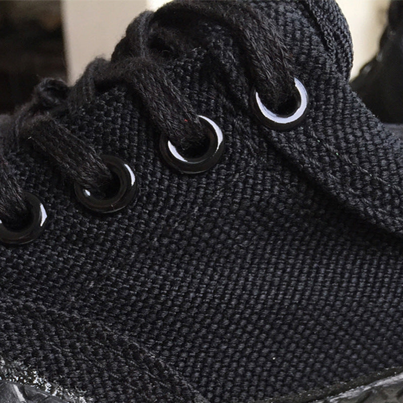 Training Black Rubber Military Sub Construction Casual Shoes