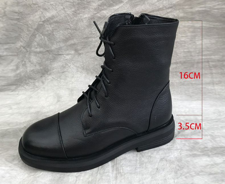 Women's Handmade First Layer Cowhide Booties Martin Boots