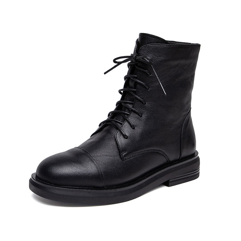 Women's Handmade First Layer Cowhide Booties Martin Boots