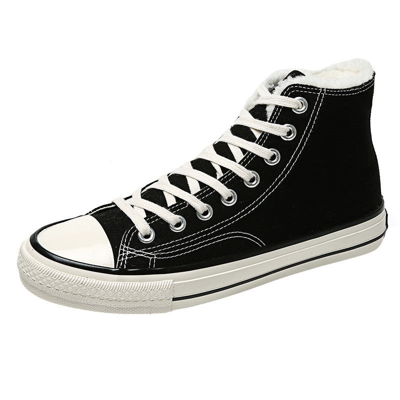 Men's Comfortable Winter Fleece-lined Warm Trendy Canvas Shoes