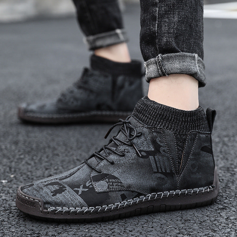 Men's Veet Warm Cotton Plus Size Trendy Men's Shoes