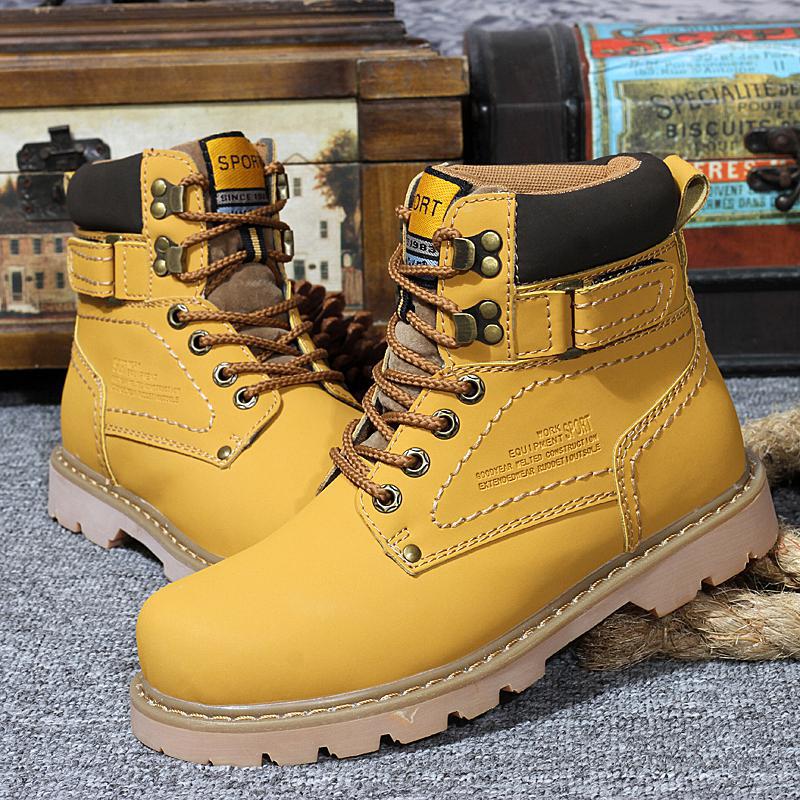 Men's Plus Size Martin British Worker Genuine Middle Snow Boots