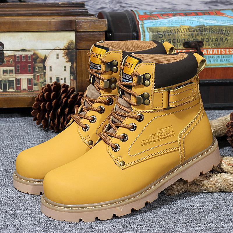 Men's Plus Size Martin British Worker Genuine Middle Snow Boots