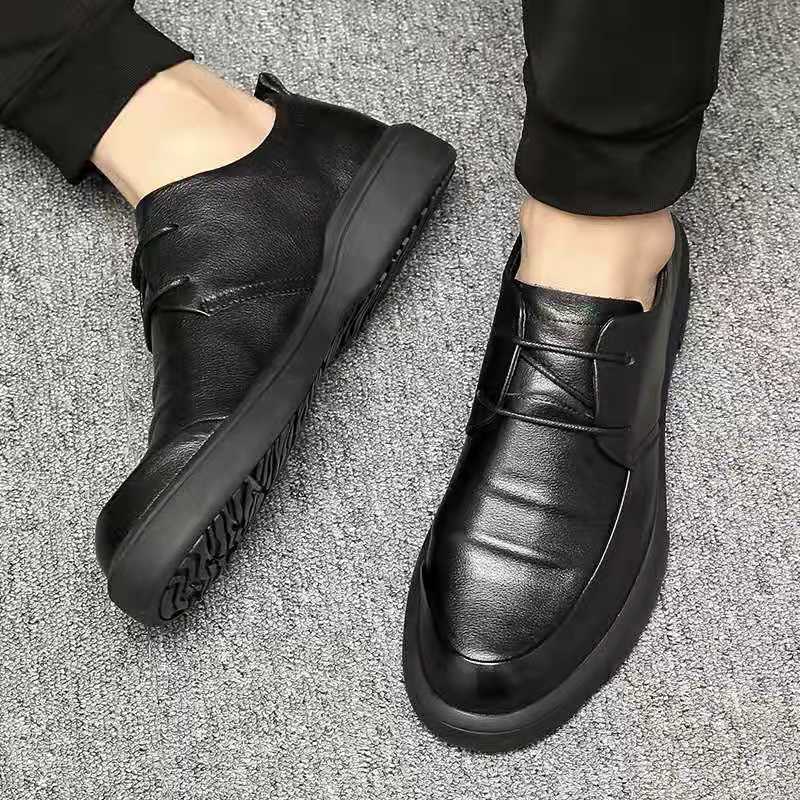 Men's Genuine Winter Fleece-lined Warm Business One Casual Shoes