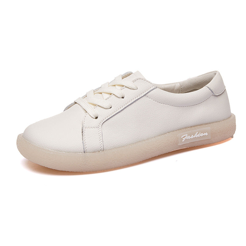 Women's Mori Genuine White Lazy Pregnant Flat Casual Shoes