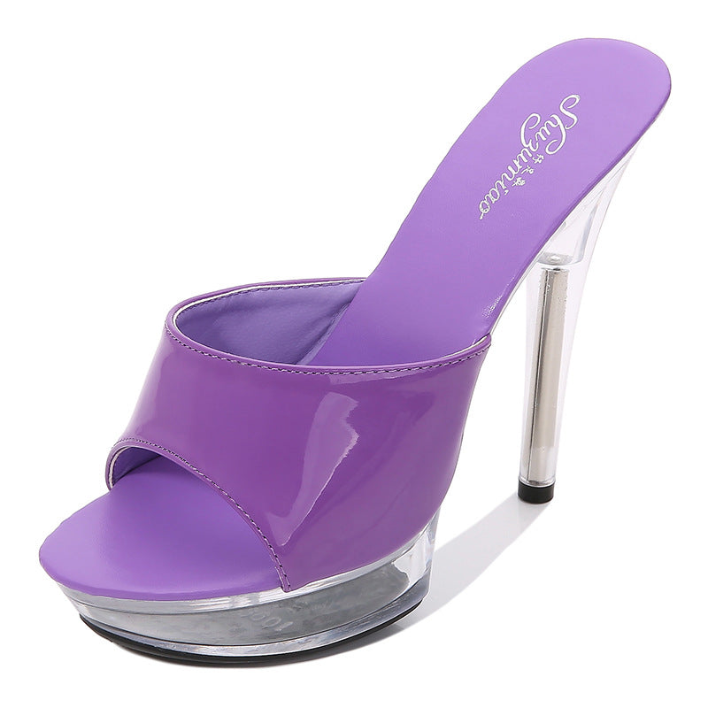 Patent Special High Stiletto Sexy Waterproof Platform Sandals