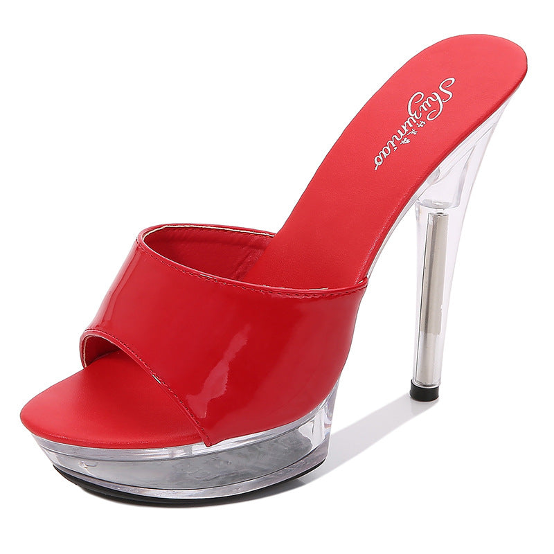Patent Special High Stiletto Sexy Waterproof Platform Sandals