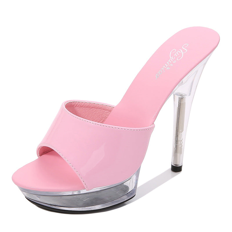 Patent Special High Stiletto Sexy Waterproof Platform Sandals