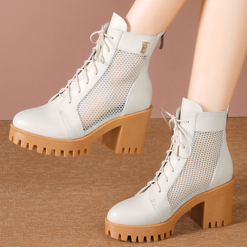 Spring High Mesh Chunky Platform Dr. Boots