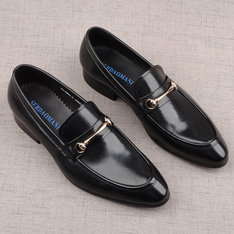 Men's British Trendy Business Slip-on Pumps Korean Casual Shoes