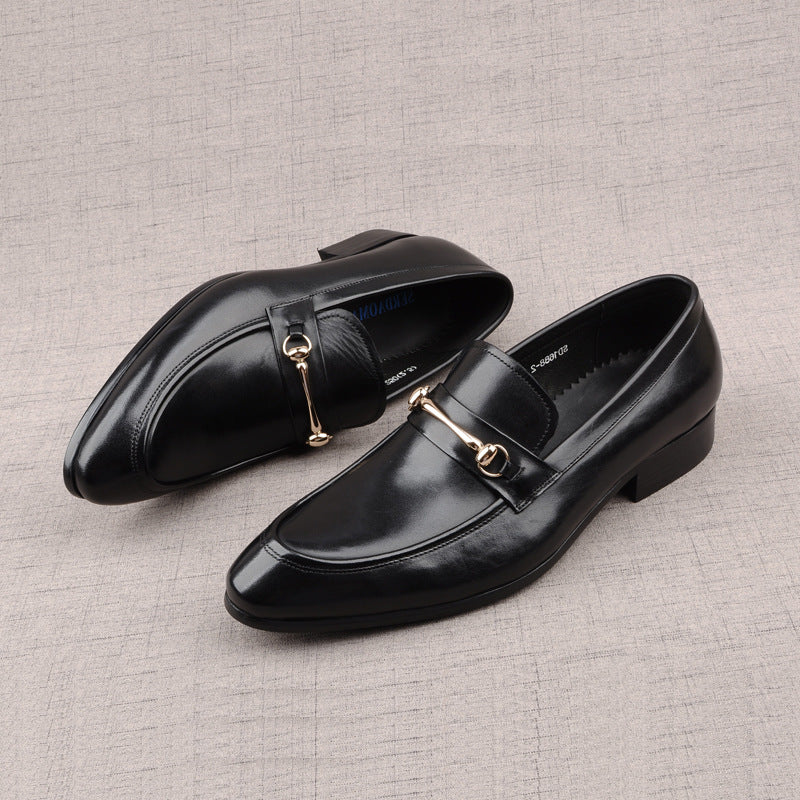 Men's British Trendy Business Slip-on Pumps Korean Casual Shoes