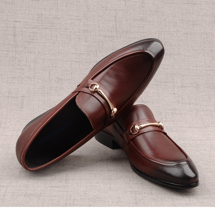 Men's British Trendy Business Slip-on Pumps Korean Casual Shoes