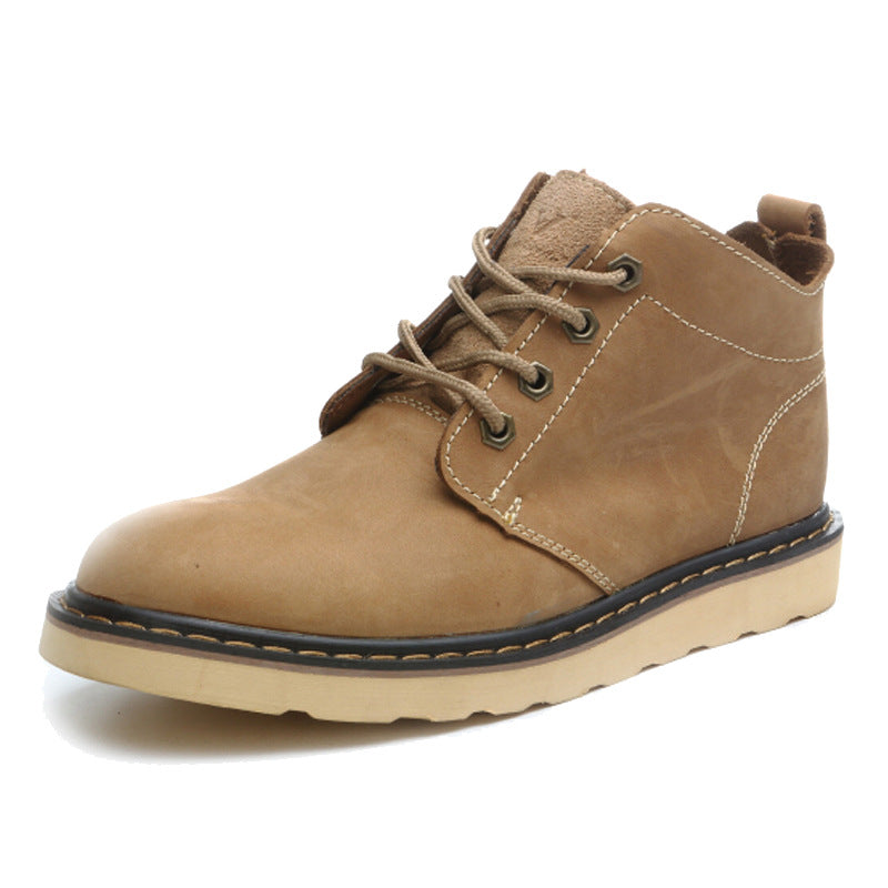 Women's & Men's Short Trendy Vintage Waterproof Motorcycle British Boots