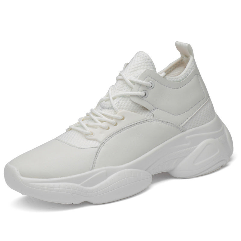 Men's Summer White Elevator Sports Invisible Height Increasing Insole Sneakers
