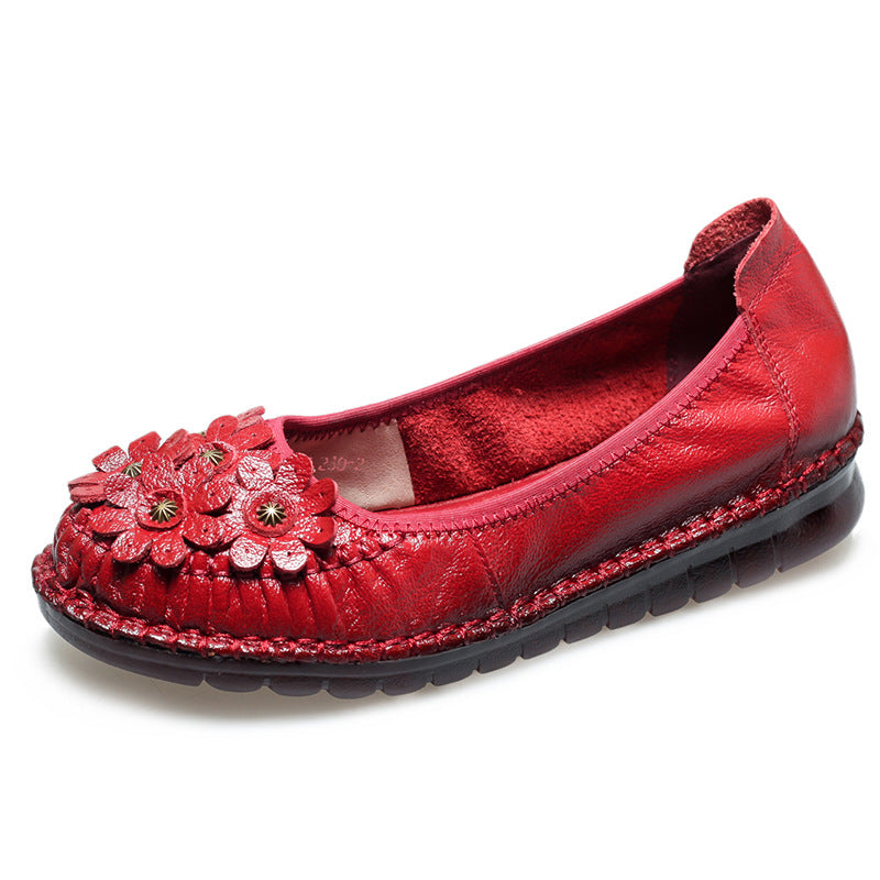 Women's Pumps Soft Comfortable Beef Tendon Bottom Leather Shoes