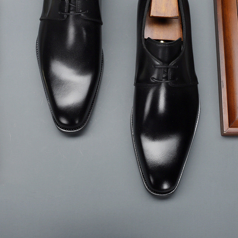 Men's Source Business Formal Derby Cowhide Plus Leather Shoes