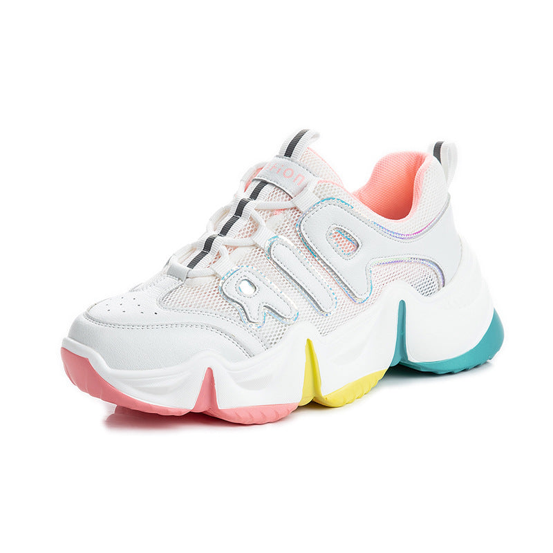 Women's Breathable Platform Female Korean Heightened Daddy Sneakers