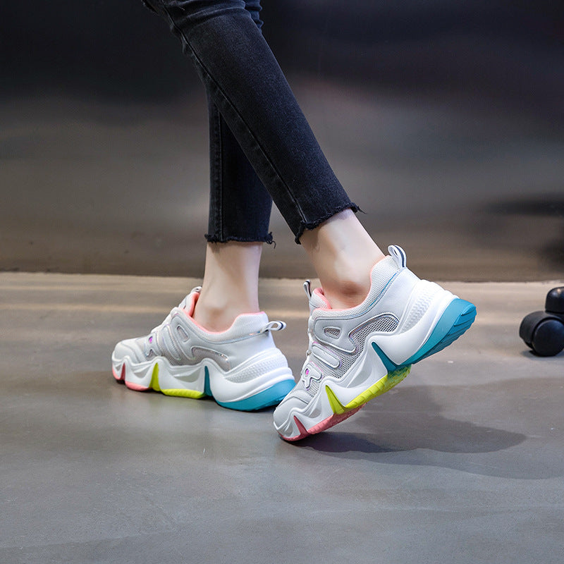 Women's Breathable Platform Female Korean Heightened Daddy Sneakers