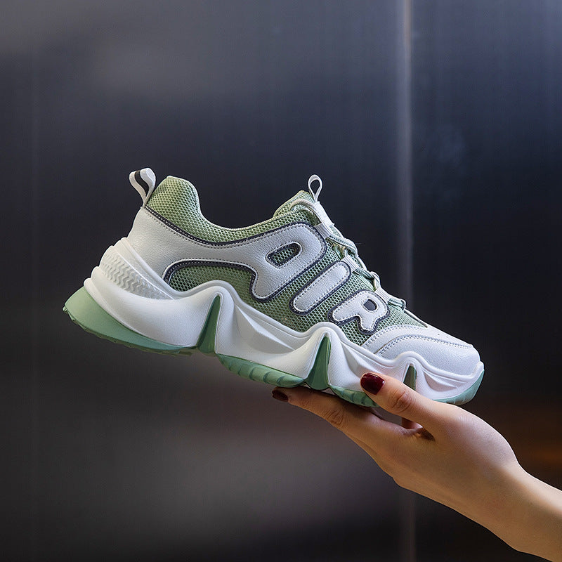 Women's Breathable Platform Female Korean Heightened Daddy Sneakers