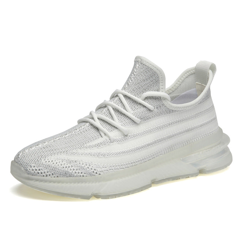 Men's Flying Woven Sports Breathable Mesh Coconut Sneakers