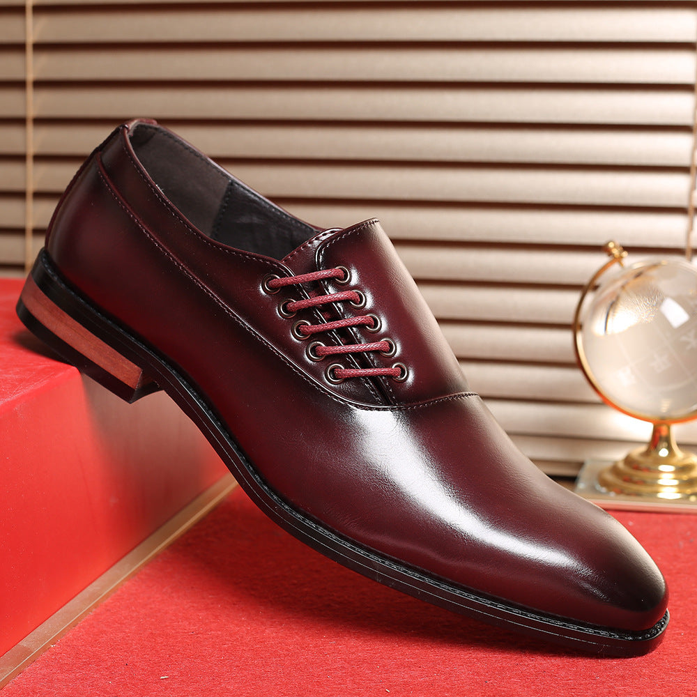 Men's British Style Fashion Trend Single Business Leather Shoes