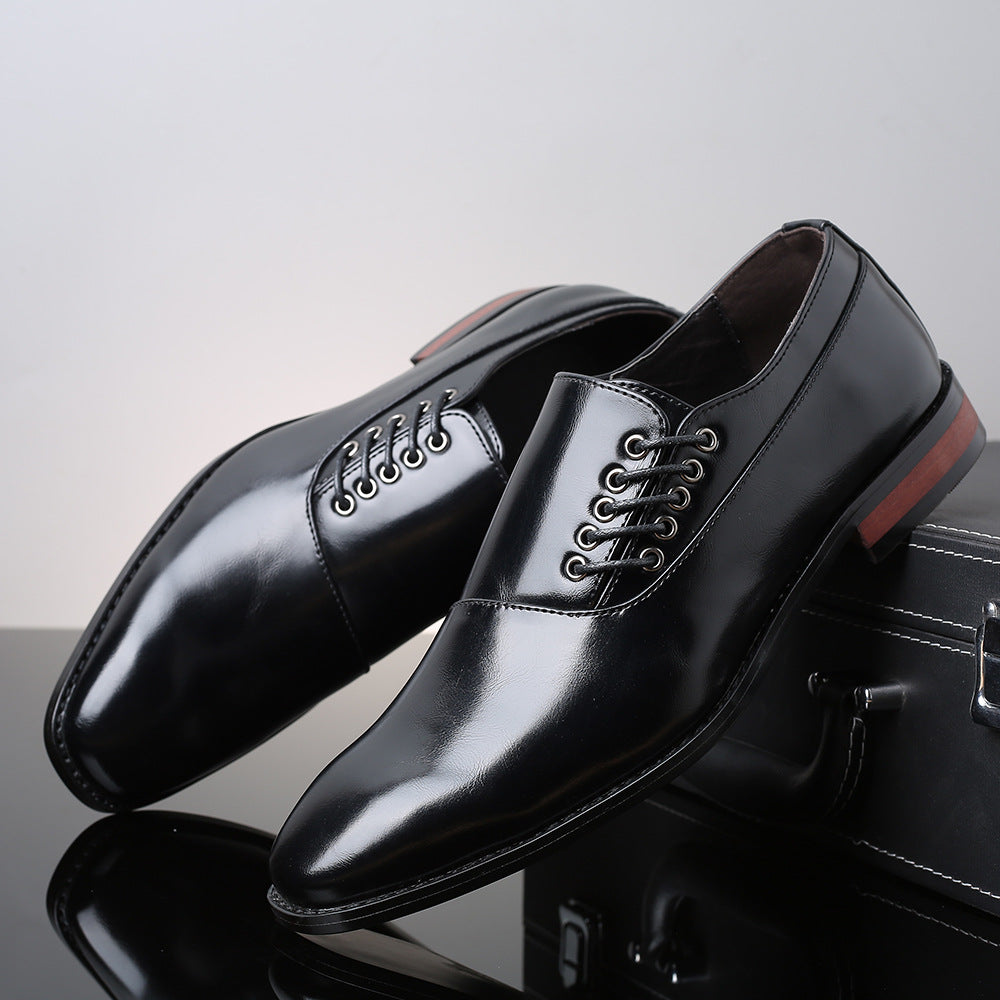 Men's British Style Fashion Trend Single Business Leather Shoes