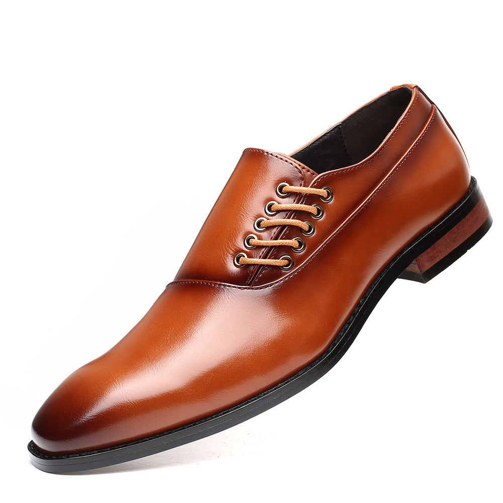 Men's British Style Fashion Trend Single Business Leather Shoes