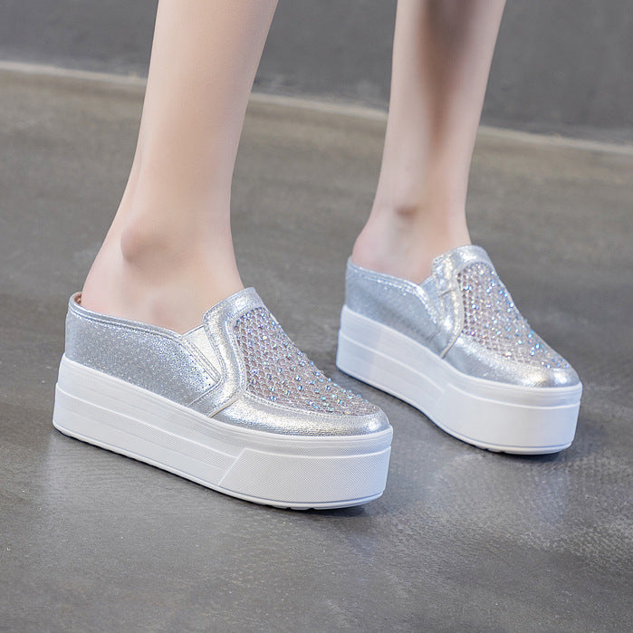 Women's Insole Half White Platform Small Size Sandals