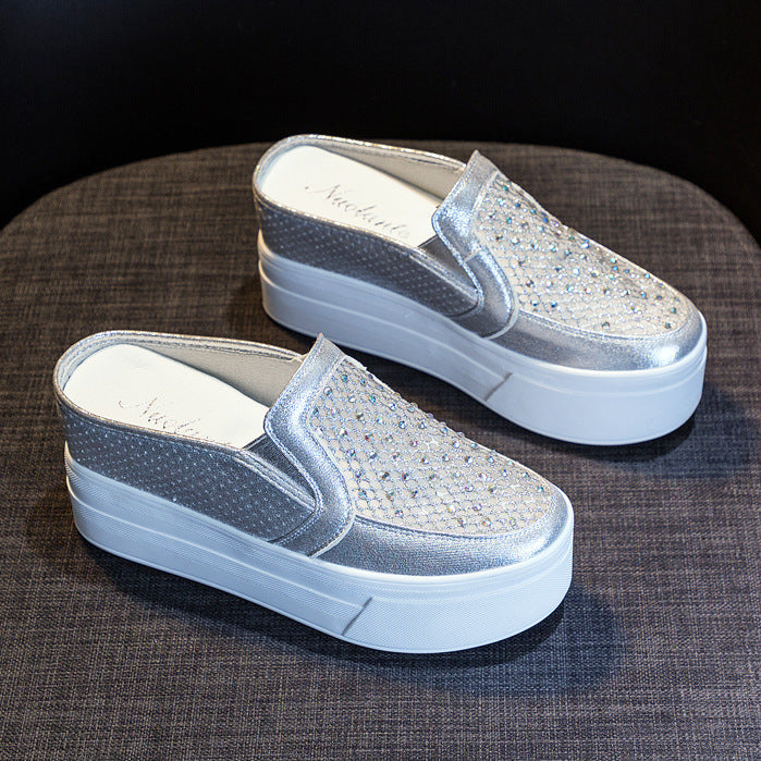 Women's Insole Half White Platform Small Size Sandals
