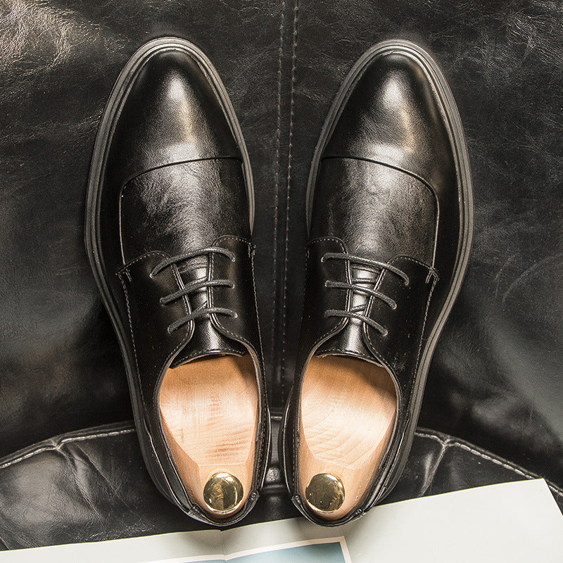 Men's Breathable Korean Style Trendy Business Formal Wear Leather Shoes
