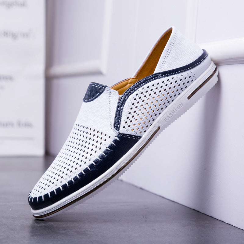 Men's Breathable Hollow Lazy Slip-on Driving Trendy Casual Shoes