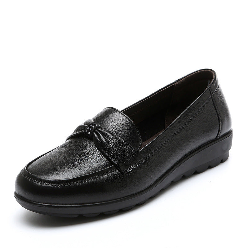 Women's Low-cut Slip-on Soft Bottom Mom Flat Casual Shoes
