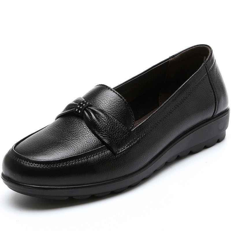 Women's Low-cut Slip-on Soft Bottom Mom Flat Casual Shoes