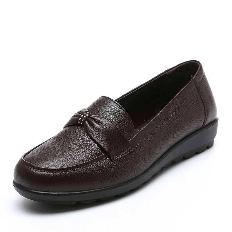 Women's Low-cut Slip-on Soft Bottom Mom Flat Casual Shoes