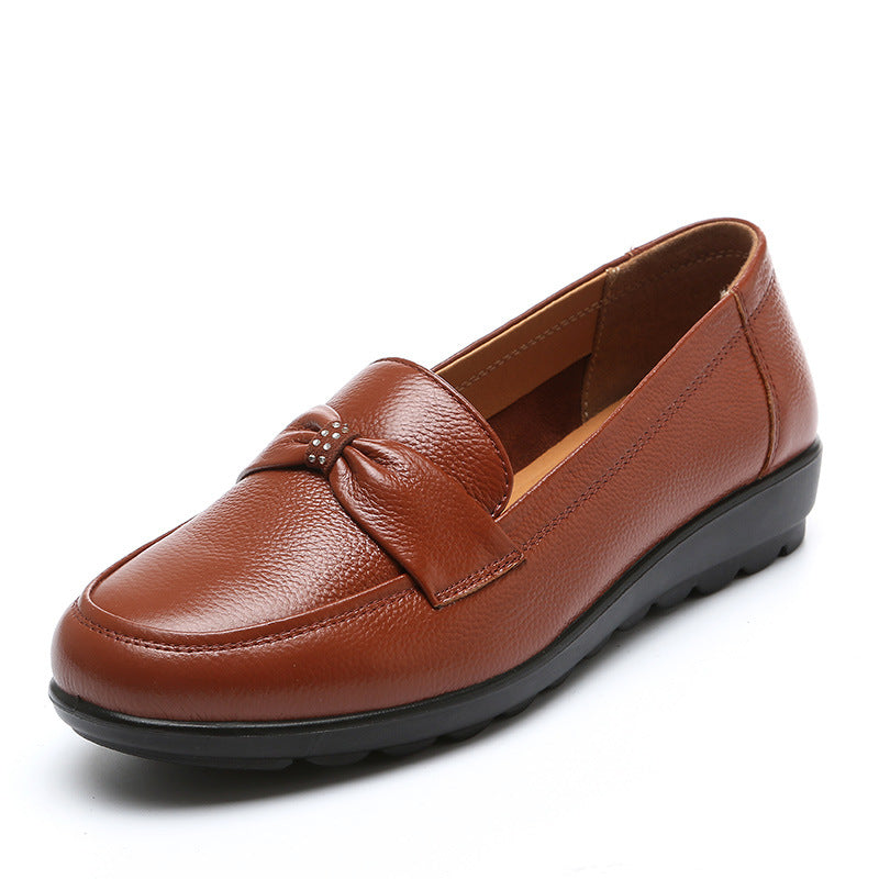 Women's Low-cut Slip-on Soft Bottom Mom Flat Casual Shoes