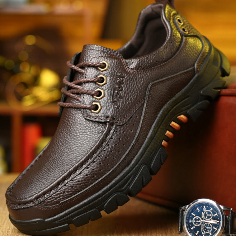 Men's Pumps Cowhide Plus Size Business Formal Leather Shoes
