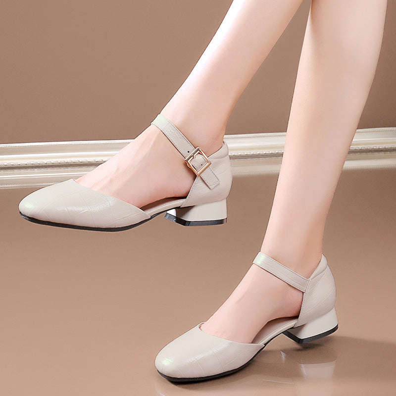 Women's Closed Toe Flat Summer Chunky Soft Sandals