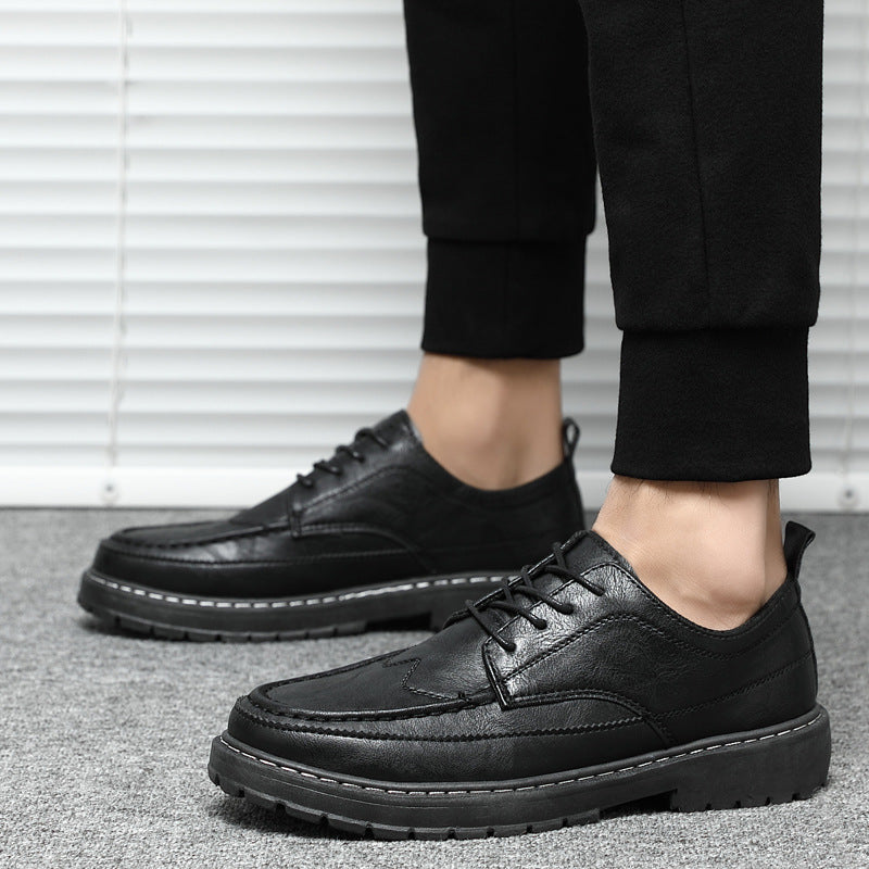 Men's Breathable Korean Style Small Business Waterproof Casual Shoes
