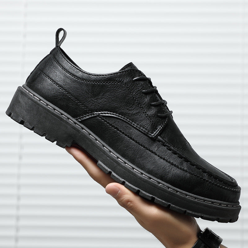 Men's Breathable Korean Style Small Business Waterproof Casual Shoes