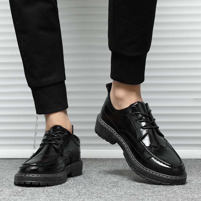Men's Breathable Korean Style Small Business Waterproof Casual Shoes