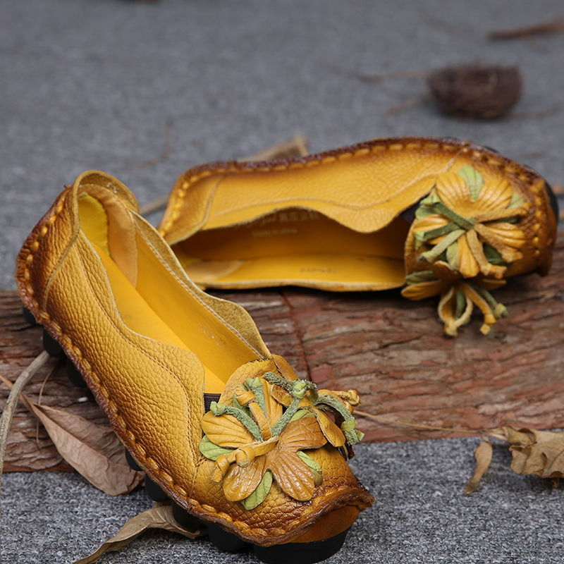 Women's Style Mom Genuine Soft Bottom Shallow Mouth Casual Shoes